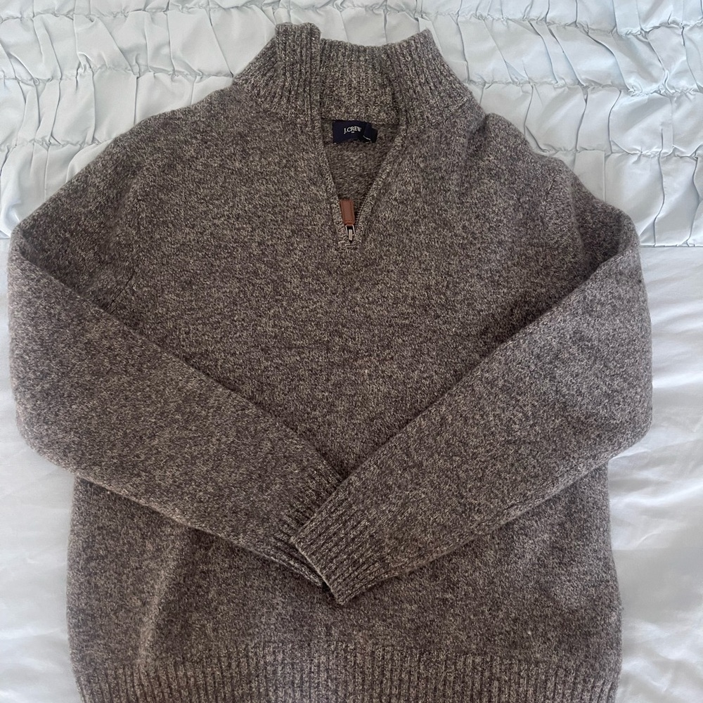 J. Crew Men's Wool Zip-Up Sweater